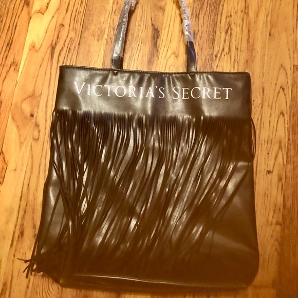 Victoria Secret Black fringe bag - Picture 1 of 7